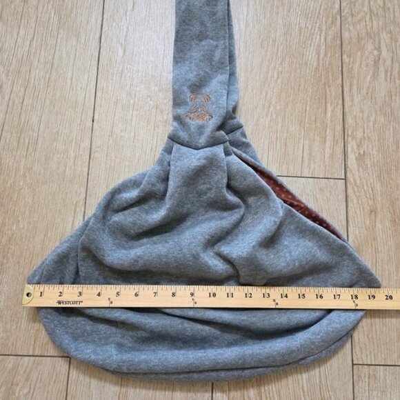 gray pet dog sling carrier - Picture 3 of 6